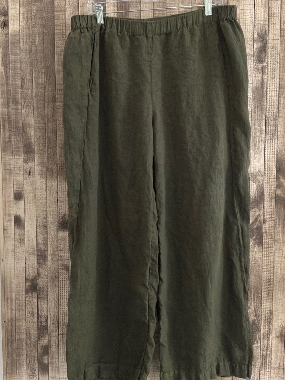 VELVET BY GRAHAM & SPENCER  LOLA LINEN PANT OLIVE